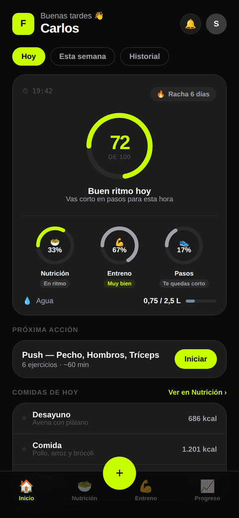Rivqia — pantalla de inicio